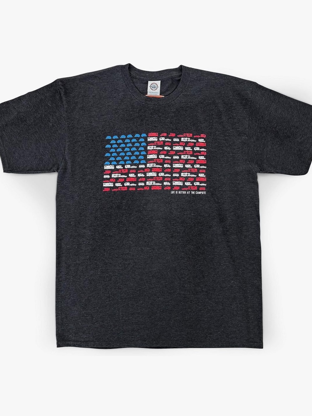 Mens CAMCO Life is Better at the Campsite Patriotic Tee-NWT